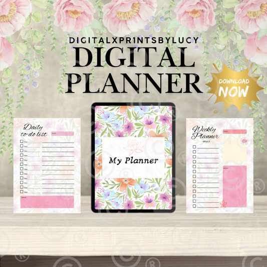 Floral Digital Planner – Editable Canva Template 🌷🌸🌻